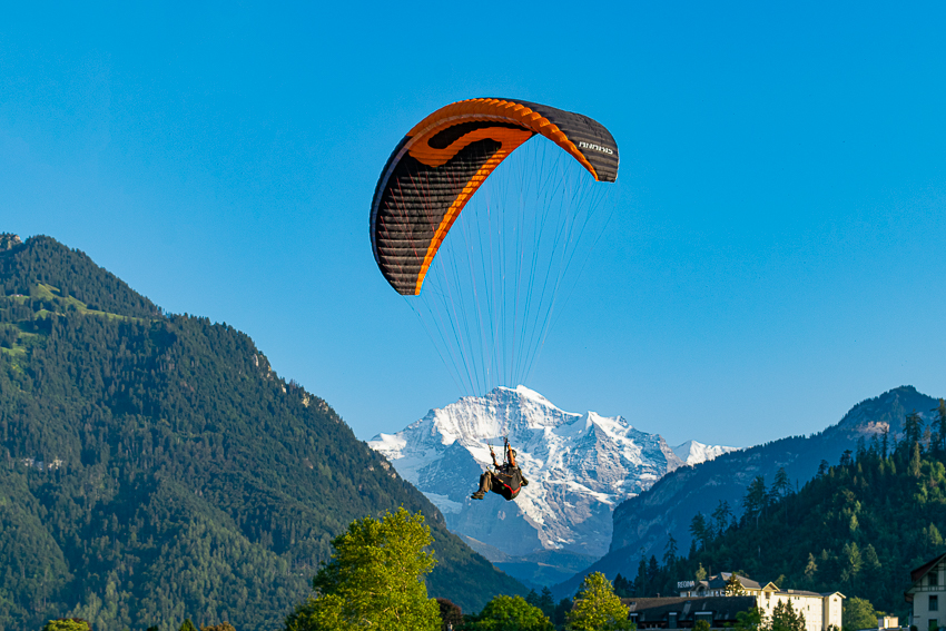 Suíça - Interlaken - Hohematte Park - Paragliders
