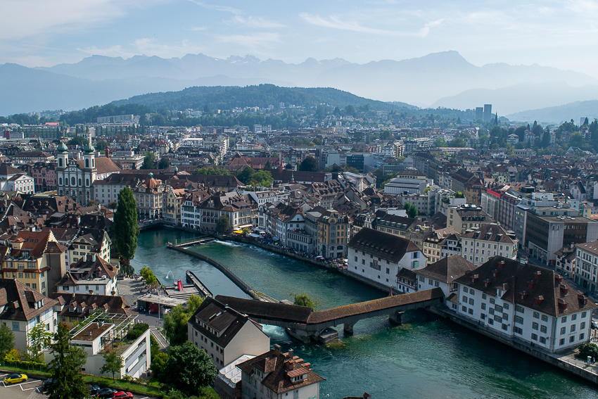 Suíça - Lucerna - Muralha Musegg - Vista da Mannli Tower