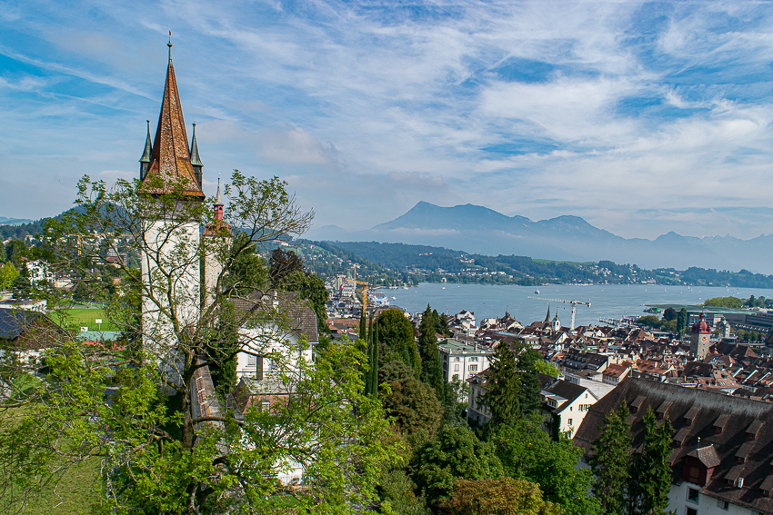 Suíça - Lucerna - Vista da cidade a partir da Muralha Musegg