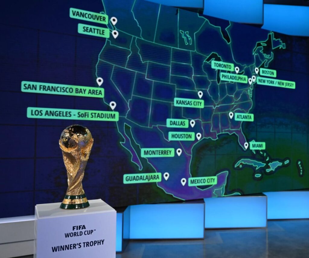 Copa 2026 - Mapa das Cidades Sede