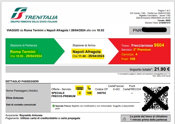 Ticket Trenitalia